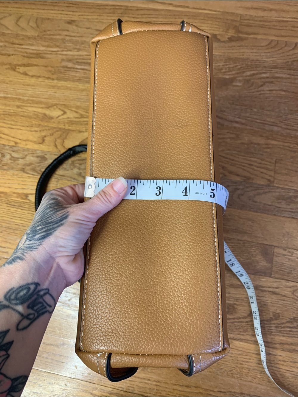 Parfois Tan & Black Two-Tone Faux Leather Tote Bag - Picture 13 of 15